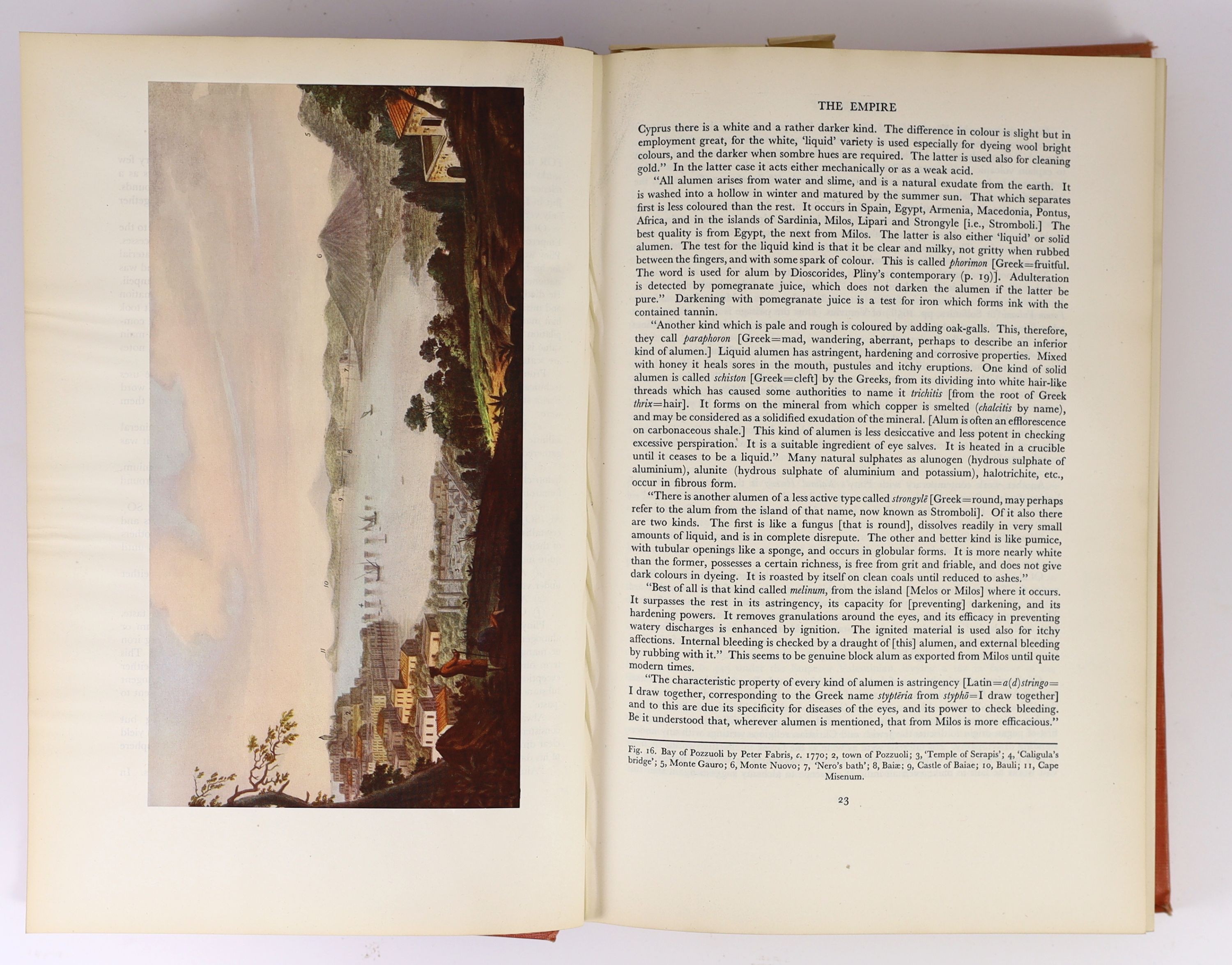 Singer, Charles Joseph - The Earliest Chemical Industries, one of 1000 copies, illustrated by Stephen Gooden, folio, red cloth, with tipped in a/l from the author to John Waterer, 4to, 2pp, from The Athenaeum, dated 5th